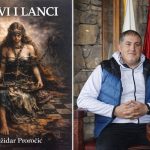 Božidar Proročić sa svojom autorskom zbirkom Okovi i lanci.